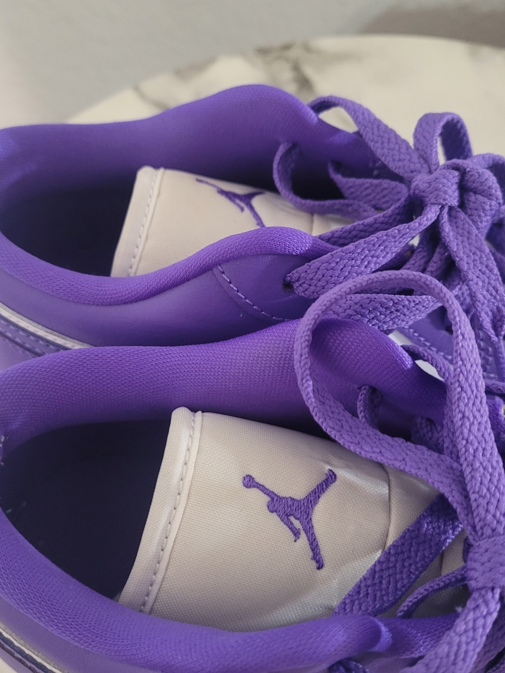 Jordan Women's Air Jordan 1 Low "Psychic Purple Size 8 YS Nike Low Top - Picture 7 of 8